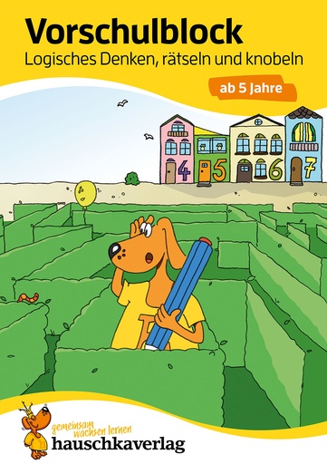 Vorschulblock ab 5 Jahre für Junge und Mädchen - Logisches Denken, rätseln und knobeln